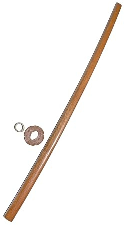 TEKKA BUDO Bokken Roteiche 100 cm - Made in Japan - inkl. Tsuba ca. 500g Holzschwert rote Eiche - Aikido Kobudo Ninjutsu