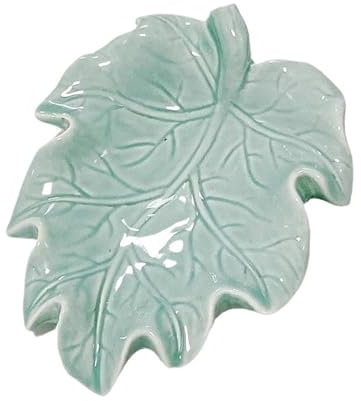 JINSHENGXINA Caja De Jabón con Forma De Hoja, Bandeja De Jabón Sin Perforaciones For Baño, Rejilla For Jabonera, Desagüe For Inodoro, Rejilla For Jabonera For Ropa(Green)