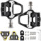Road Bike Pedals, 9/16 Clipless SPD Pedals, Aluminum Alloy Bicycle Pedals Compatible with SPD SL System,Cycling Pedal Cleats Set for Shimano SPD, MTB, Fitness, Spin Bike, Indoor & Outdoor Cycling