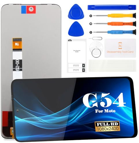 Repuesto de pantalla LCD para Motorola Moto G54 5G XT2343-1 XT2343-2, pantalla LCD para Moto G54 5G, digitalizador de pantalla táctil, kit de reparación sin marco (negro)