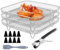 Panier Pour Friteuse Sans Huile,Grilles Pour Friteuse De 20 Cm - Grille De Séchage Carrée Anti-adhésive En Acier Inoxydable 13 Pièces Empilable Pour Cuisine Four Toast Viande