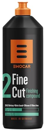 Ewocar Lucidante Fine Cut – Lucidante a base d'acqua senza silicone e riempitivi, rimuove ologrammi, vortici e graffi fini, finitura lucida in un solo passo, per finitura, 1000 ml