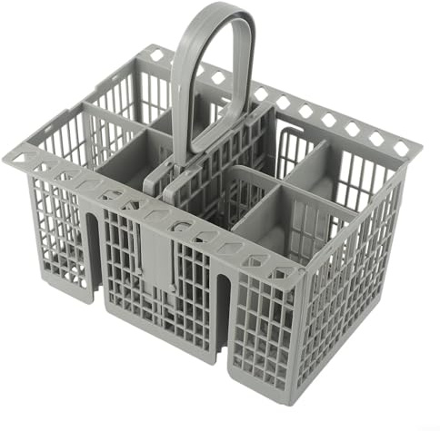 Geschirrspüler Besteckkorb mit abnehmbarem Griff für Bauknecht & Indesit für Hotpoint C00257140 Ersatzteil, grau