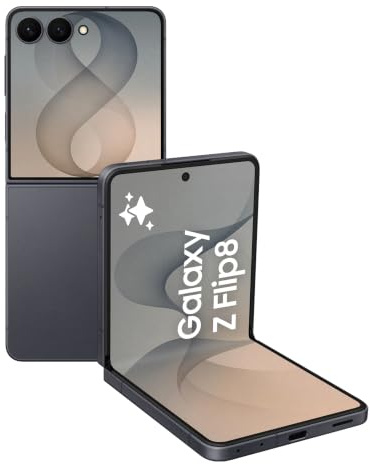 Samsung Galaxy Z Flip8, 256GB, Graphite [Versione Italiana] | 3 anni di Garanzia, Selfie Camera 50MP, Now Brief, Assistente Foto, FlexWindow Personalizzata, Batteria 4300 mAh, RAM 12GB