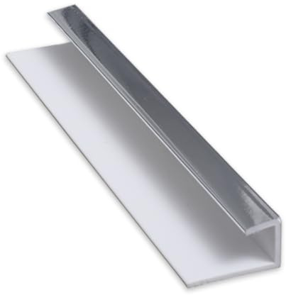 Built Right Shower Splash Panel Trims, Bathroom Cladding Trim, End Cap, Internal, External, H & L Trim, 2400mm, 10mm (Silver, End Cap Trim)