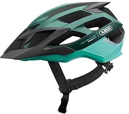 ABUS Mountainbike-Helm Moventor - Vielseitiger Fahrradhelm für den Geländeeinsatz - für Damen und Herren - Grün, Größe L