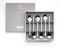 Mepra Stile 6 Piece Moka Spoon Gift Box Set - Italian Made 18/10 Stainless Steel Fine Dining Flatware - Elegant Cutlery Pieces For Hosting and Wedding Gift Registry