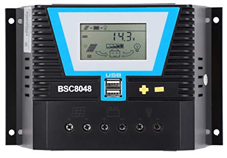 12V 24V 36V 48V Solar Laderegler, Mit 5V 2A USB Ausgang Und Digitales Display Solar LadegeräT Controllererengy Controller Solarladeregler Laderegelung BSC8048 80A Solarregler