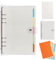 FYY A5 Ringbuchhülle, Soft PVC Notizbuch, Ringbuch 6 Runde Ringmappe, nachfüllbar, Binder Tagebuch mit A5-Füllpapier und 5 Index Register, ideal für Büro und Schule, Lose Blätter Durchsichtig