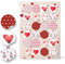 Logbuch-Verlag 24 Herzen Sticker rot rosa weiß Herzaufkleber Herz-Etiketten Geschenke Verpackung rund 4 cm Geburtstag
