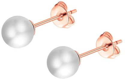 Philip Jones Rose Gold Plated Shell Pearl Earrings
