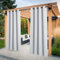PONY DANCE Rideau Occultant - Rideaux d'Extérieur à Oeillets Lumière Bloquer Isolant Thermique Décoration pour Pergola Patio Jardin, L 132 x H 274 cm, Gris Blanc, 1 Paire