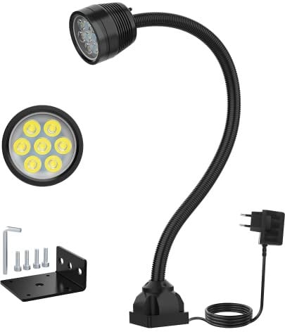 YouTeMei Flexibles Schwanenhals Licht Maschinenlampe LED-Drehmaschine Lampe 14W 1400 Lumen Flexible wasserdichte Arm Licht für Handwerk, CNC, Werkbank