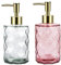 Porta Sapone Liquido 350 ml Bicchiere Portasapone Liquido Bagno Riempibile Dosatore Detersivo Piatti Dispenser Sapone Bagno per Cucina, Bagno, Lavanderia (2pcs)