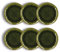 OGO LIVING - Lot de 6 assiettes plates 26.5cm META en grès vert - 2614318