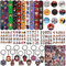 Yrmysrx Stranger Party Favors Geschenk-Set enthalten 10 Slap Armbänder, 10 Abzeichen, 10 Schlüsselanhänger, 10 Blatt temporäre Tattoo, 50 Aufkleber für Geburtstag Party Dinge liefert