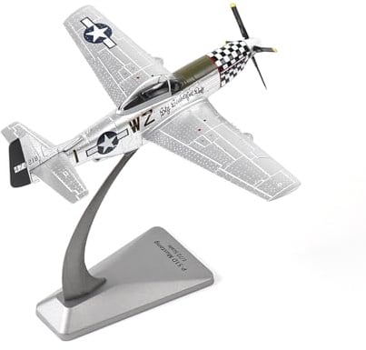 NUOTIE P51-D Mustang 1/72 Kit de modèle d'avion en métal avec Support Modèle de Chasseur moulé sous Pression de la Seconde Guerre Mondiale d'avions Militaires préconstruits (Grande et Belle poupée)