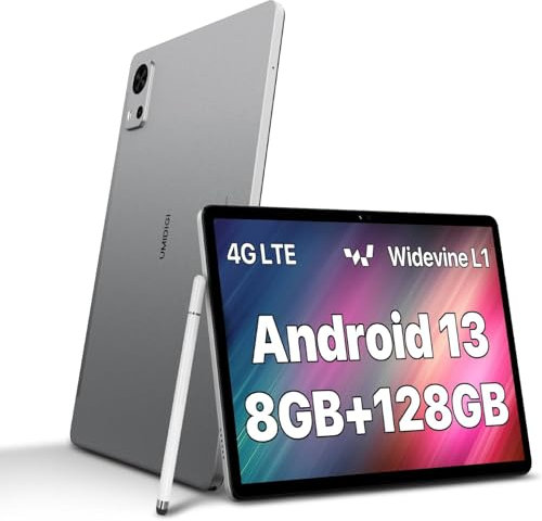 UMIDIGI 10,1 Zoll Android 13 Tablet G5 Tab, 8GB+128GB(TF 1TB), Octa Core, Widevine L1 Gaming, 6000mAh Akku, 13MP+8MP, 4G-LTE/Dual SIM/GPS/WiFi/Stift, Mit Hülle