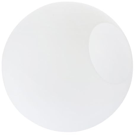 Runder Lampenschirm aus Glas, Weiß, Satinierte Oberfläche, 1 Stück | Dekorative Lichtstreuung, Leicht Abnehmbar und Montierbar, für Wohn und Schlafzimmer