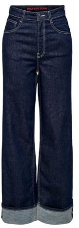 ONLY Female Jeans mit weitem Bein ONLMERCER Hohe Taille Weiter Beinschnitt Jeans