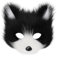 hbbhml Tier Fuchs Wolf Maske Halloween Party Cosplay Kostüme Requisiten Plüsch Katze Halbes Gesicht Masken Karneval Weihnachten Maskerade