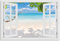 timalo Wandbild Outdoor wetterfeste Bilder für draußen | Gartenbilder Innen & Außen | Landschaftsbilder Acryl Glas Fensterblick Effekt | 120x80cm Strandblick Meer Thailand