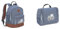 LÄSSIG Kinderrucksack mit Brustgurt Kindergartentasche Kindergartenrucksack 27 cm & Kinder Kulturtasche Waschbeutel Waschtasche Kulturbeutel zum Hängen, 20 cm/Mini Washbag Adventure Tractor