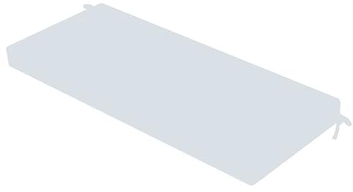 Xinwanhong Bankauflage Outdoor Wasserdicht, Sitzkissen Bank Mit Abnehmbarem Bezug, Sitzpolster Outdoor Waschbare, Gartenbank Auflage rutschfeste, Sitzauflage Bank Esszimmer, Weiß, 120×40×3cm