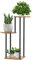 MUAEEOK Soporte para plantas de 80 cm de alto, estante de metal para flores de interior de 3 niveles para múltiples plantas, soportes altos para flores para patio, jardín, sala de estar, balcón