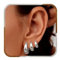 J.Fée Damenohrringe Set Ohrringe Silber 925 Creolen Silber Ohrringe 925 Damen Damenohrringe Schmuck Damen Geschenke für Frauen 3 Paar