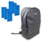 ToCi Kühlrucksack 16 Liter Kühltasche Isoliertasche Thermorucksack für Picknick Camping Urlaub Wandern BBQ mit 6 x 200ml Kühlakku Kühlelemente (Dunkelgrau mit Kühlakkus)