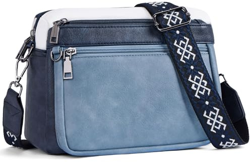 MUIIKOLA umhängetasche damen，umhängetasche mittelgroß tasche umhängetasche,damen leder，Weich Breiter Gurt