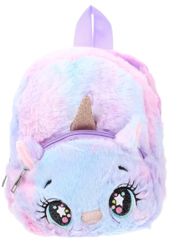 VERDANVERSE Plüschrucksack aus Polyester und Plüsch Multifunktional Einhorn mit Hoher Kapazität mit Glattem Reißverschluss für Mädchen für Schule und Freizeit