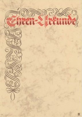 Albert Hoffmann Urkundenverlag Ehrenurkunden/DIN A4/ 117 / PC-Urkunden (170 g/m²) 10 Stk