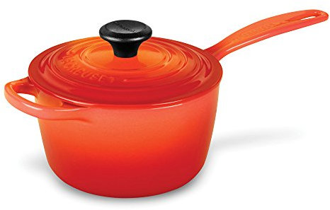 Le Creuset Enameled Cast Iron Signature Saucepan, 1.75 qt., Flame