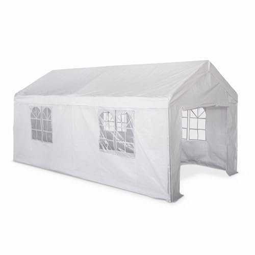 Empfangszelt - 3x6m - Weiß, Metallverbinder, Gartenzelt ideal für Ihre Partys, als Pavillon, Pergola, Partyzelt, Farbe Weiß 18m² BURDIGALA