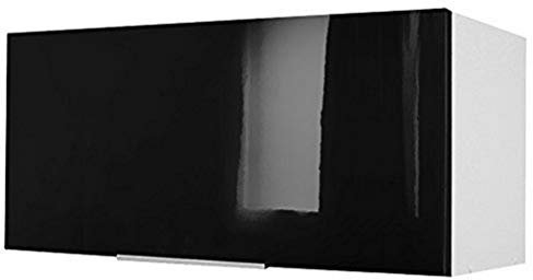 Berlioz créations CH8HN - Mueble Alto para Cocina o Comedor (80 x 34 x 35 cm), Color Negro