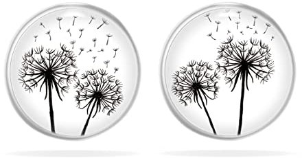 Ohrringe Damen Ohrstecker Teenager Mädchen Pusteblume Edelstahl Glücksbringer Wunscherfüller Geschenk für Freundin Nickelfrei Hypoallergen Silber