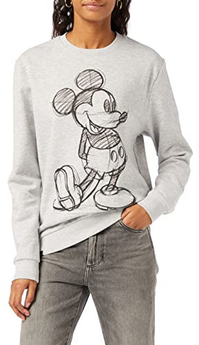 Disney Womens Crew Sweater Grey 12
