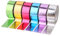 Jenor Nastro adesivo decorativo olografico glitterato, per bacchetta ginnastica ritmica, nastro Washi, nastro decorativo per fai da te, 15 mm x 5 m