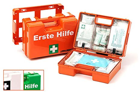 LEINA-WERKE 38033 Erste Hilfe-Koffer ÖNORM Z 1020 Typ II orange - mit Druck: 2-farbig, 1 Stk.