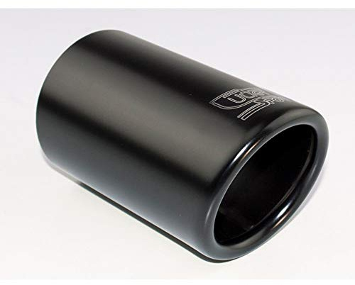 Ulter Sport Endrohr - Rund Ø80mm - Länge 120mm | Montage 45-65mm - Schwarz Edelstahl