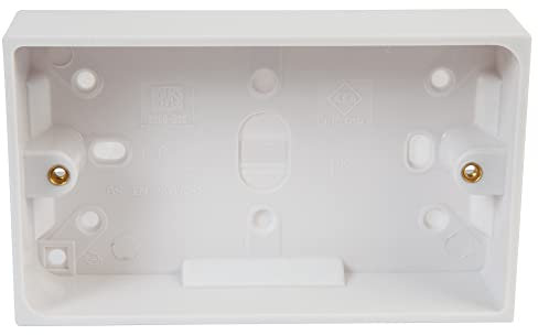 Pro Elec 19629D. Aufputzdose, 2-fach, 32 mm, Weiß