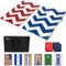 GoSports Cornhole-Spiel-Set mit Chevron-Design, 90 x 50 cm, inkl. 2 Brettern, 8 Sitzsäcken und Tragetasche