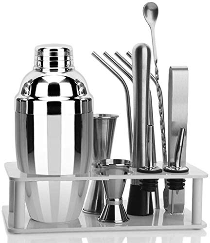 Shaker Coctelera Coctéles Y Accesorios Set De Coctelera De Coctelera De Vidrio Coctelera Kit Profesional De Diseño En Tres Etapas con Escalas para Principiantes, Hogar, Restaurantes, Hotele
