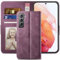 YATWIN Compatible with Samsung Galaxy S21 Case, Flip Wallet Leather Case with Card Slot and Shockproof Function Kickstand Phone Cases Cover for Samsung S21 - Wine Red