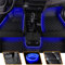 Muchkey Auto Fußmatten Leder Blau Leuchtende Bodenmatte Passen für BMW 5 Series E60 E61 2005-2009 Allwetter Fussmatten Set Zubehör Fußmatte