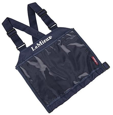 LeMieux Unisex Eventing-Lätzchen in Marineblau mit transparenter Vorderseite, Wettkampfnummernanzeige – bequeme und stilvolle Reitsportbekleidung – Einheitsgröße