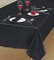 Prime Linens Home Decorative Classic Damask Printed Jacquard Tablecloth Rectangle Round Runner Napkin Table Cover Cloth Protector for Kitchen Picnic (Black, Rectangle 52 x 70)