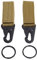 FLYAMAPIRIT Taktische Gürtelclips Karabiner Riemen Hängende Schlüsselanhänger für Camping, Wandern und Outdoor-Aktivitäten (2 Stück, Khaki)